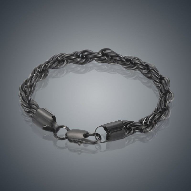 Bracelet acier Homme -Torsadé