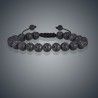 Bracelet perle imitation œil de tigre -pierre de lave