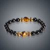 Bracelet en pierre naturelle  œil de tigre onyx noir