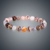 Bracelet unisexe en pierre naturelle  Agate grise