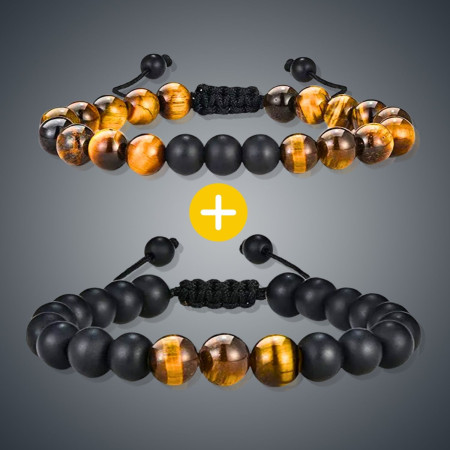 Bracelet perle imitation œil de tigre