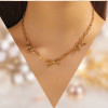 Collier nœud acier inoxydable