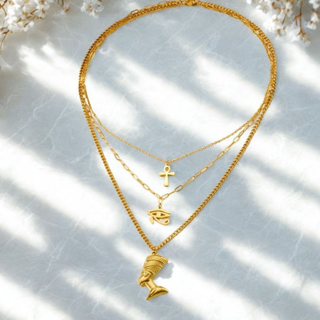 Collier femme d'Egypte acier inoxydable