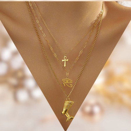Collier femme d'Egypte acier inoxydable