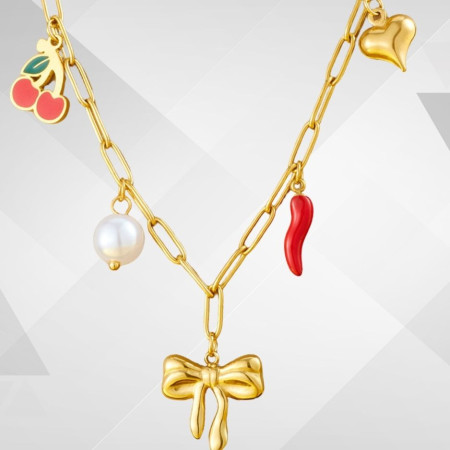 Collier Noeud Fruit  acier inoxydable
