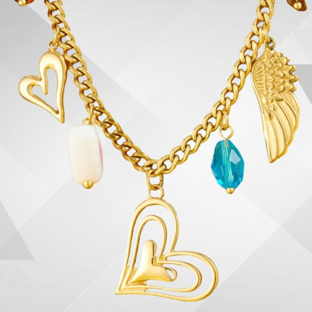 Collier Cœur acier inoxydable