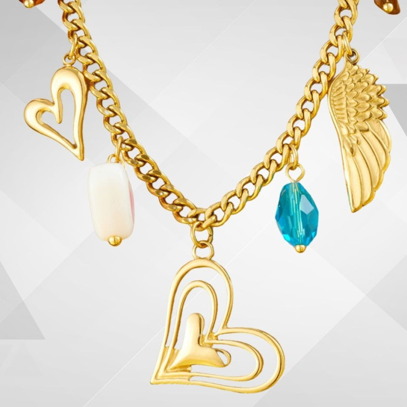 Collier Cœur acier inoxydable