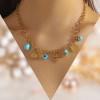 Collier Ankh œil d'Horus acier inoxydable