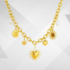 Collier Cœur flamboyant acier inoxydable