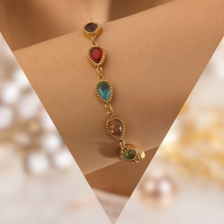 Bracelet multicolore acier inoxydable