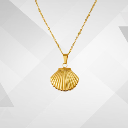 Collier coquille acier inoxydable
