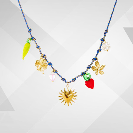 Collier Talismans Solaires acier inoxydable